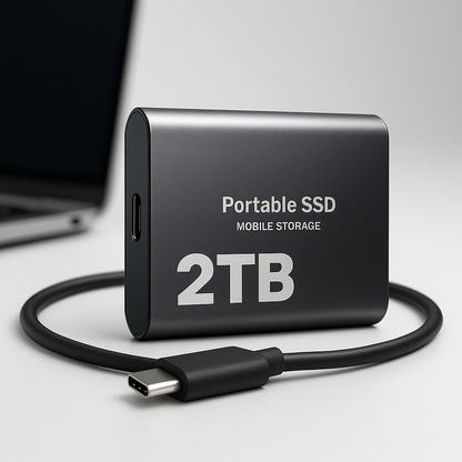 Draagbare SSD-Schijf 2TB Ultrasnelle Externe Harde Schijf USB-C voor Laptop PC Zwart Blauw Rood Dataopslag Backup