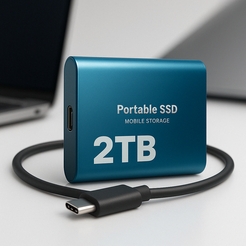 Draagbare SSD-Schijf 2TB Ultrasnelle Externe Harde Schijf USB-C voor Laptop PC Zwart Blauw Rood Dataopslag Backup