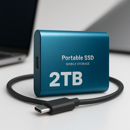 Draagbare SSD-Schijf 2TB Ultrasnelle Externe Harde Schijf USB-C voor Laptop PC Zwart Blauw Rood Dataopslag Backup