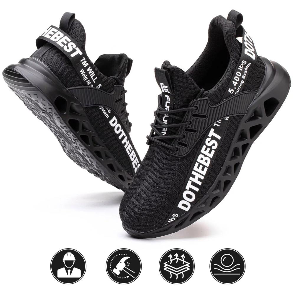 Veiligheidsschoenen Ultralight S3 met Stalen Neus en Kevlar Antislip Zool Maat 40-47 Werk- en Bouwschoenen