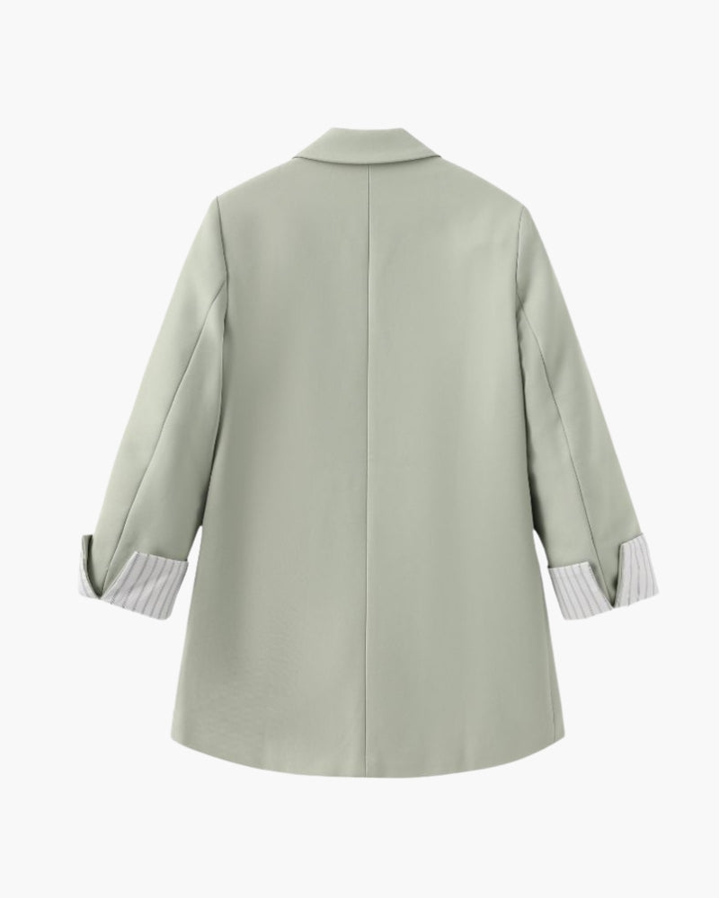 Plus Size Blazer Dubbelzijdig Groen voor Dames