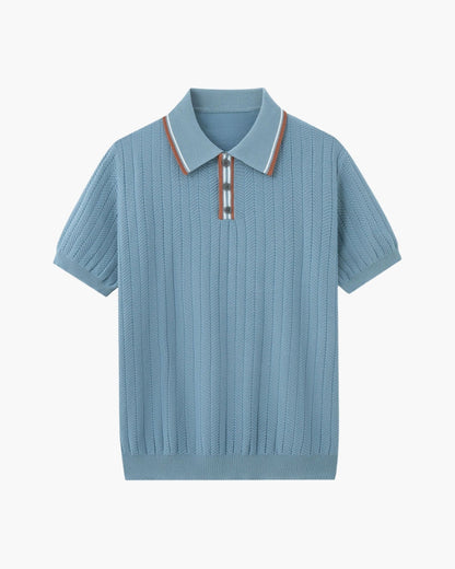 Heren Poloshirt Katoen Zomer Comfortabel met Contrastkraag - StudioMarella