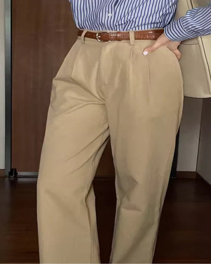 Hoge Broek voor Vrouw met Ceintuur Wijd Model