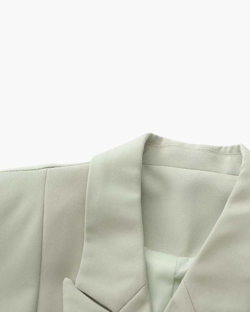 Plus Size Blazer Dubbelzijdig Groen voor Dames