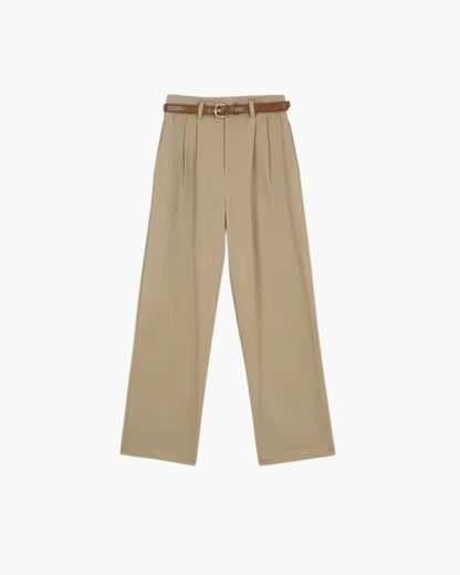 Hoge Broek voor Vrouw met Ceintuur Wijd Model