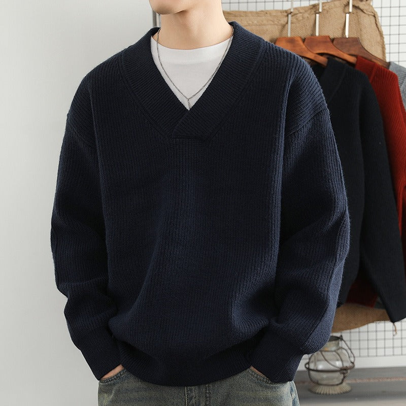 Heren Trui V-hals Regular Fit Klassiek Design