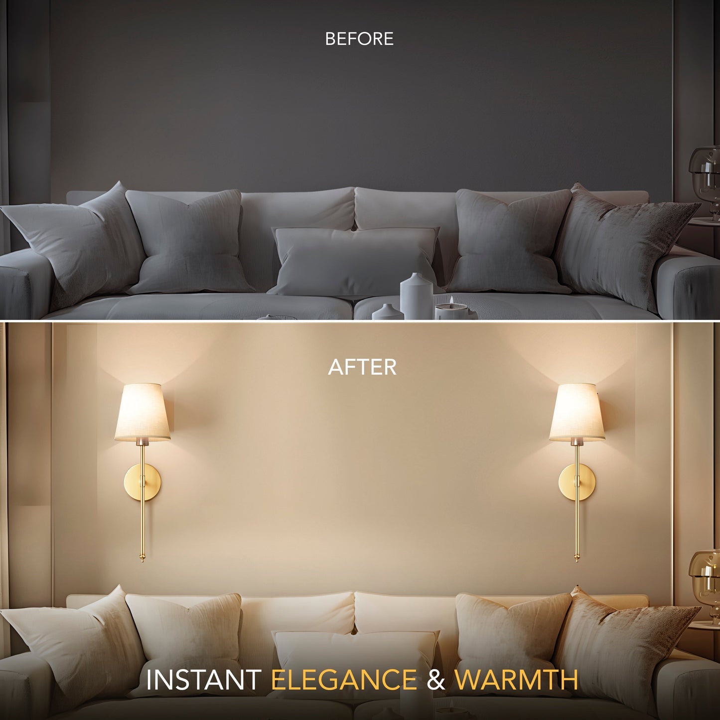 Wandlamp Zonder Boren Draadloos 2-Delig Afstandsbediening Dimbaar Kleurtemperatuur Verstelbaar