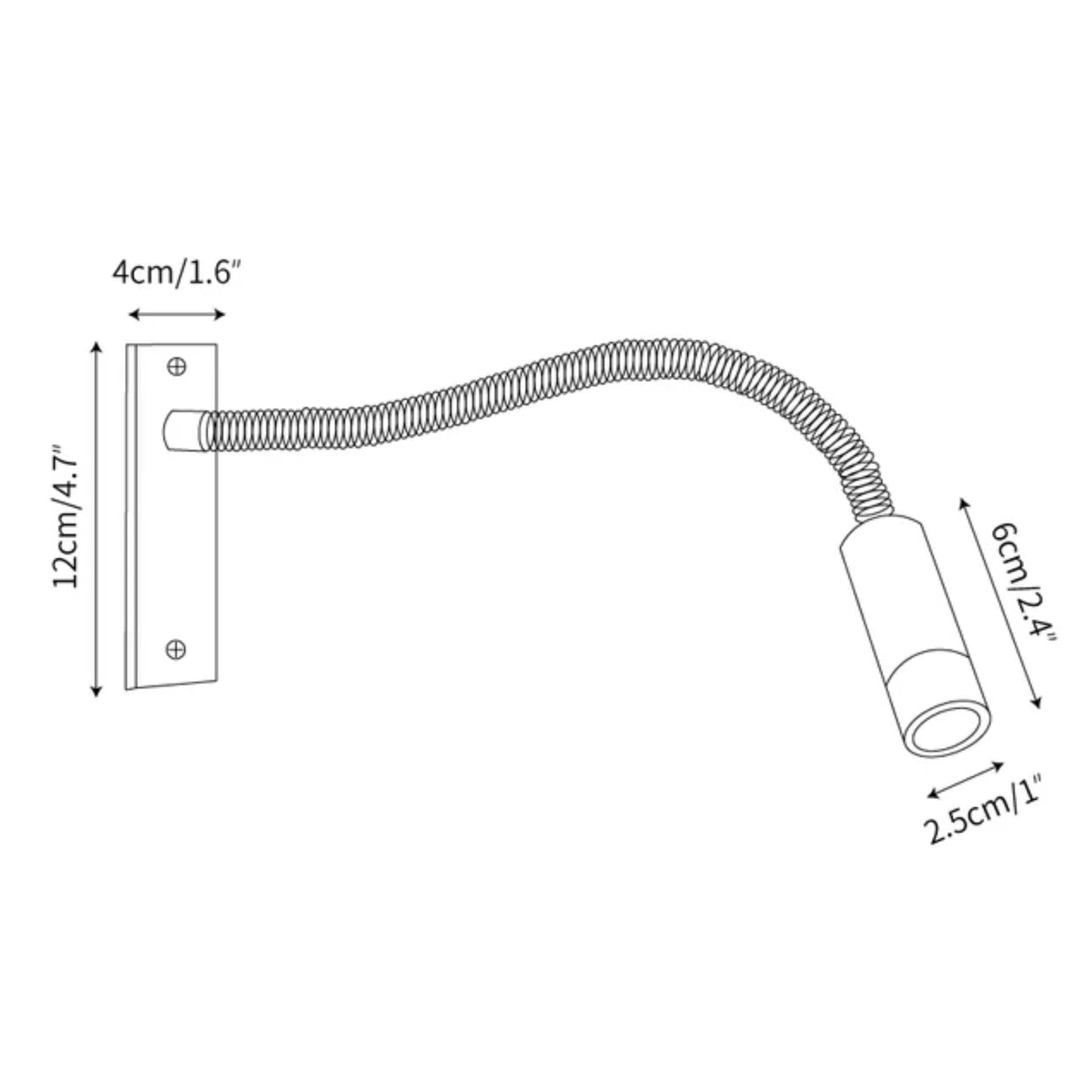 Elezor Flexibele Gooseneck Wandlamp LED Zwart Leeslamp Slaapkamer Bed Wandverlichting Richtbaar Modern Minimalistisch