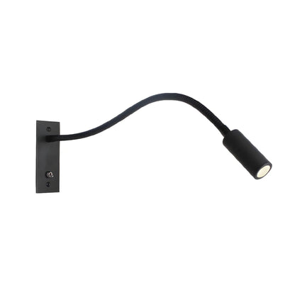 Elezor Flexibele Gooseneck Wandlamp LED Zwart Leeslamp Slaapkamer Bed Wandverlichting Richtbaar Modern Minimalistisch