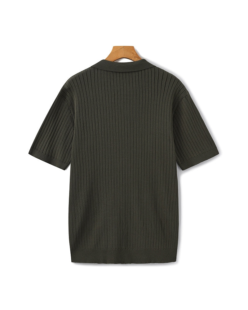 Heren Polo Shirt Kort Mouwen Fijne Katoen Stof