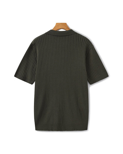 Heren Polo Shirt Kort Mouwen Fijne Katoen Stof
