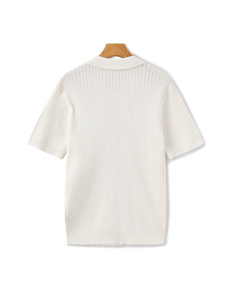 Heren Polo Shirt Kort Mouwen Fijne Katoen Stof