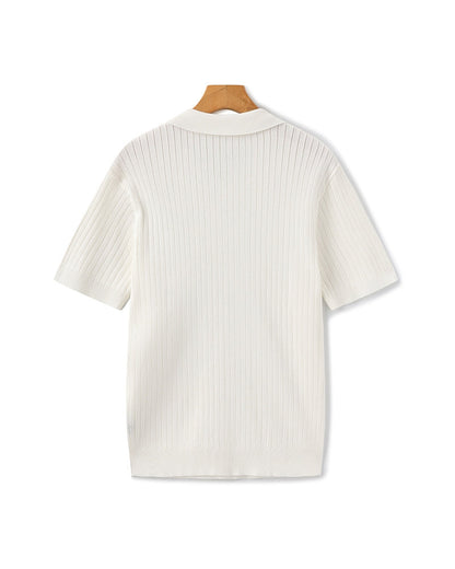 Heren Polo Shirt Kort Mouwen Fijne Katoen Stof