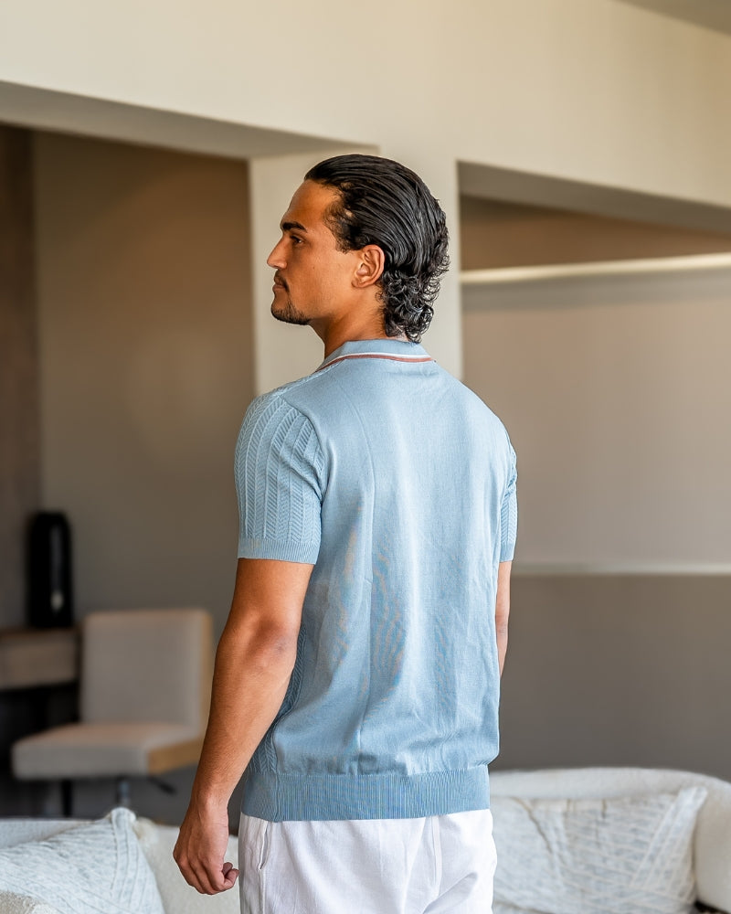 Heren Poloshirt Katoen Zomer Comfortabel met Contrastkraag