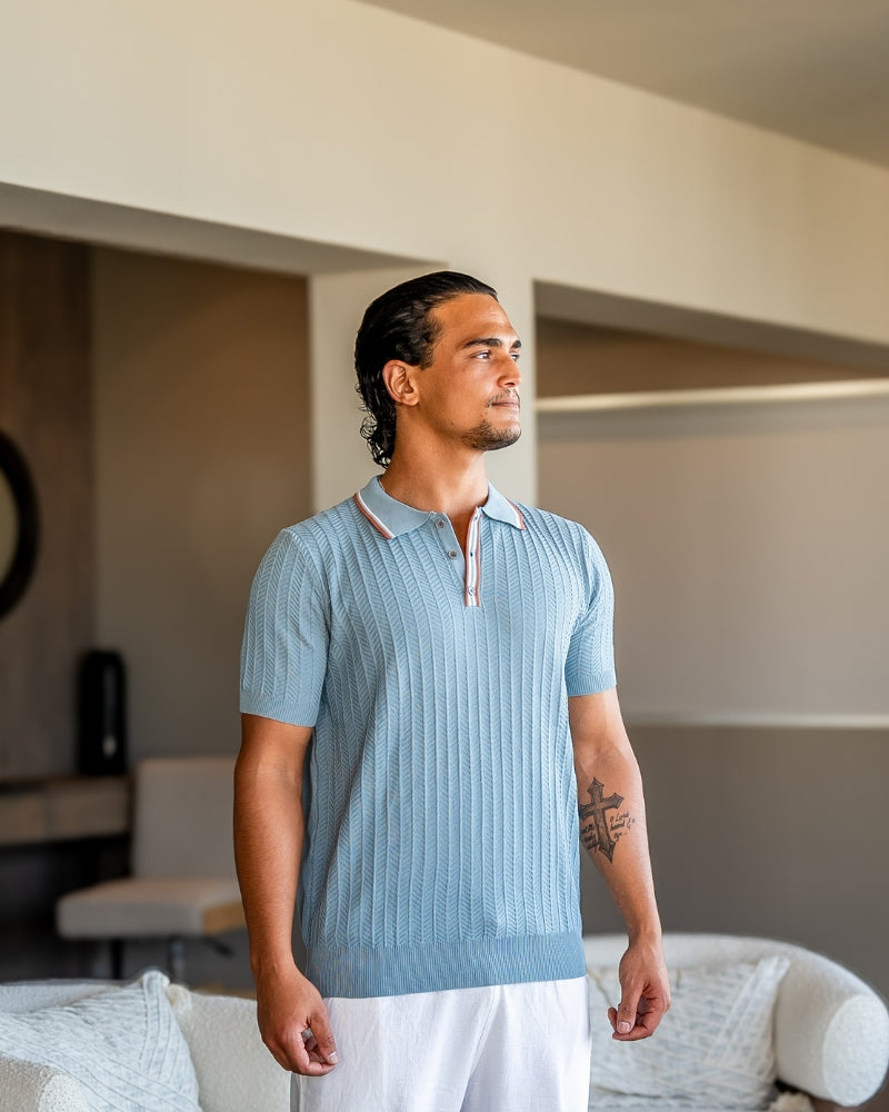 Heren Poloshirt Katoen Zomer Comfortabel met Contrastkraag