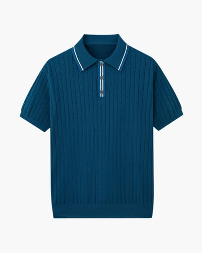 Heren Poloshirt Katoen Zomer Comfortabel met Contrastkraag