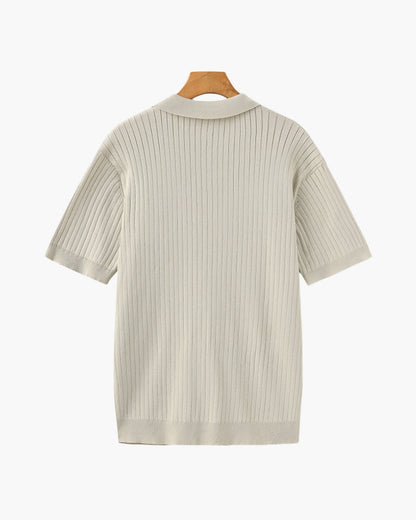 Heren Polo Shirt Kort Mouwen Fijne Katoen Stof