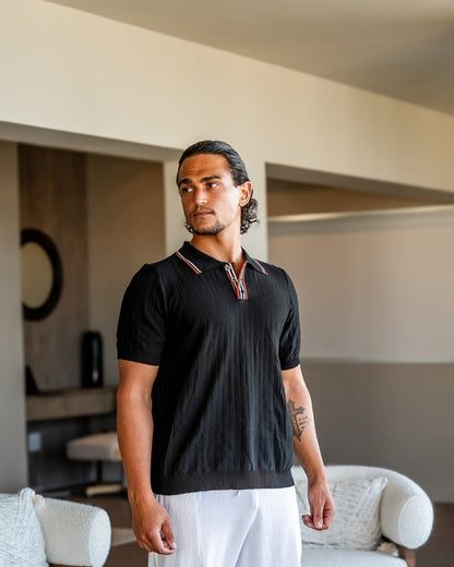 Heren Poloshirt Katoen Zomer Comfortabel met Contrastkraag