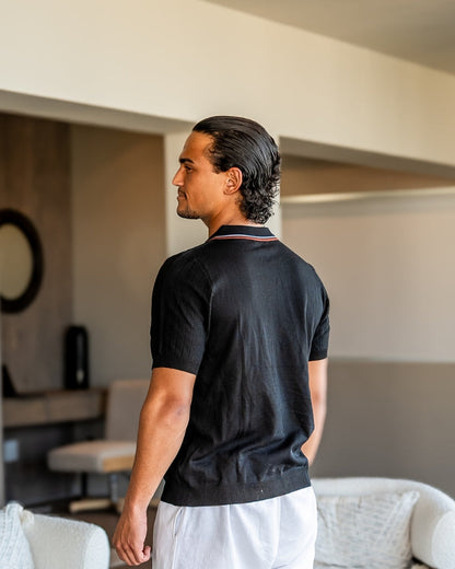 Heren Poloshirt Katoen Zomer Comfortabel met Contrastkraag