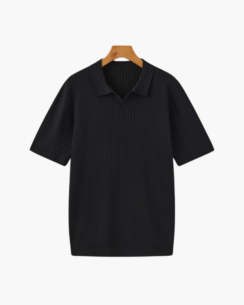 Heren Polo Shirt Kort Mouwen Fijne Katoen Stof