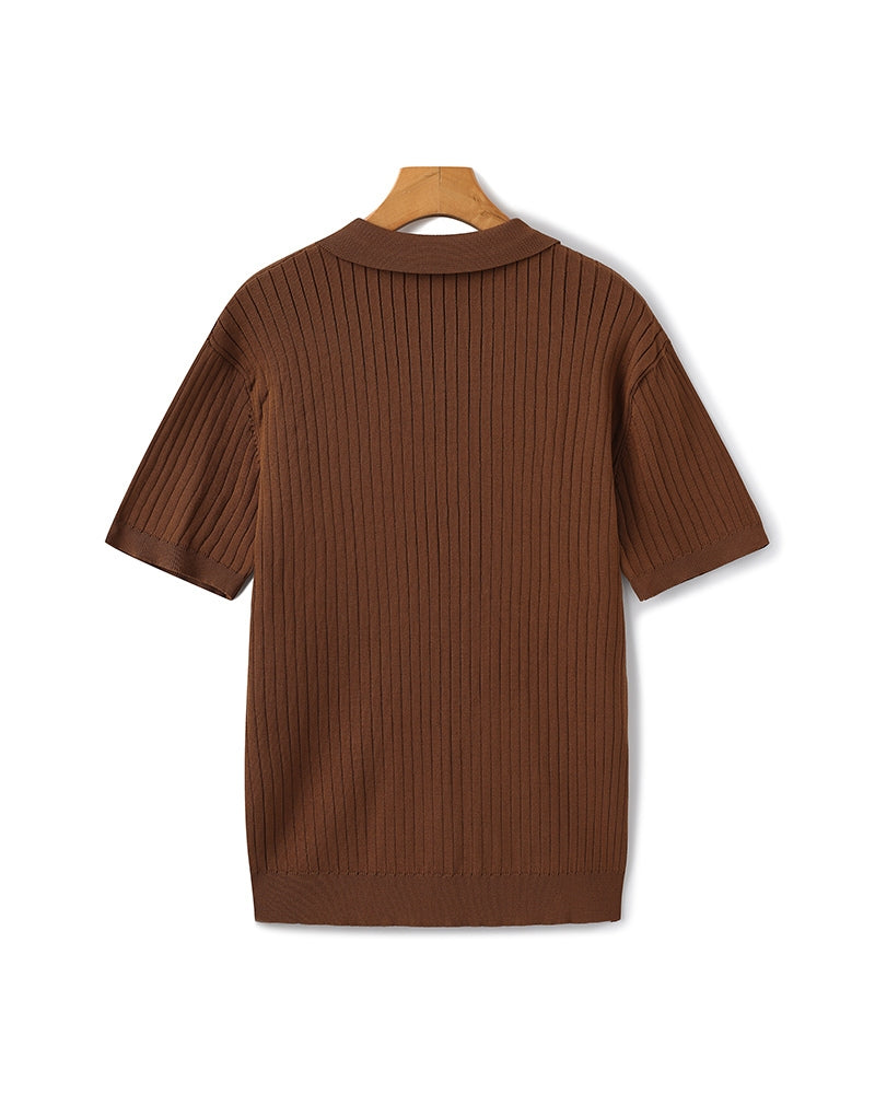 Heren Polo Shirt Kort Mouwen Fijne Katoen Stof