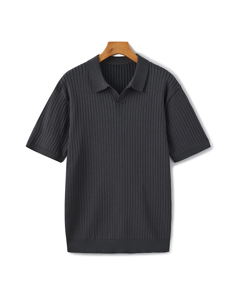 Heren Polo Shirt Kort Mouwen Fijne Katoen Stof