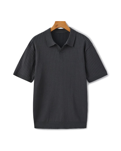 Heren Polo Shirt Kort Mouwen Fijne Katoen Stof