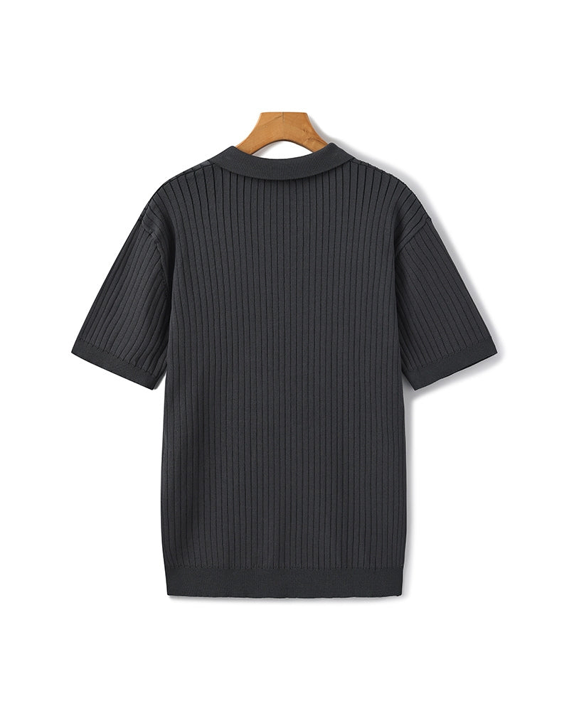 Heren Polo Shirt Kort Mouwen Fijne Katoen Stof