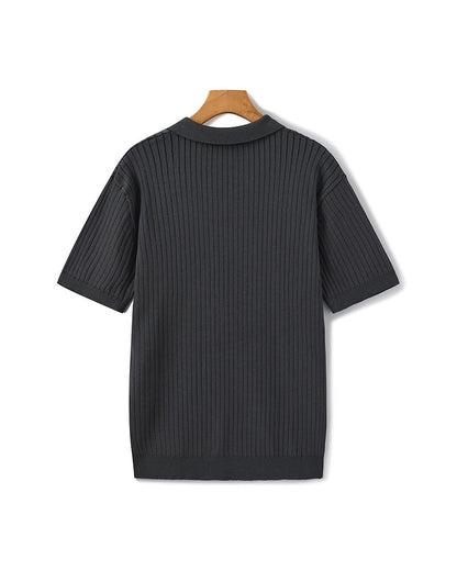 Heren Polo Shirt Kort Mouwen Fijne Katoen Stof