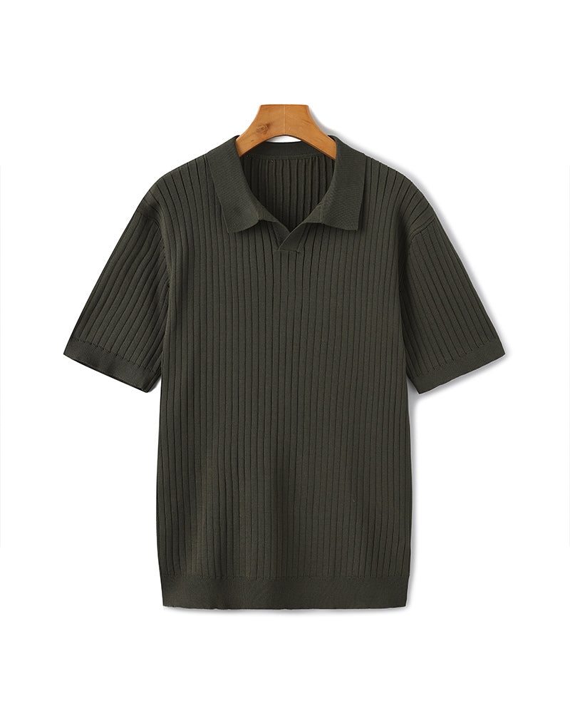 Heren Polo Shirt Kort Mouwen Fijne Katoen Stof