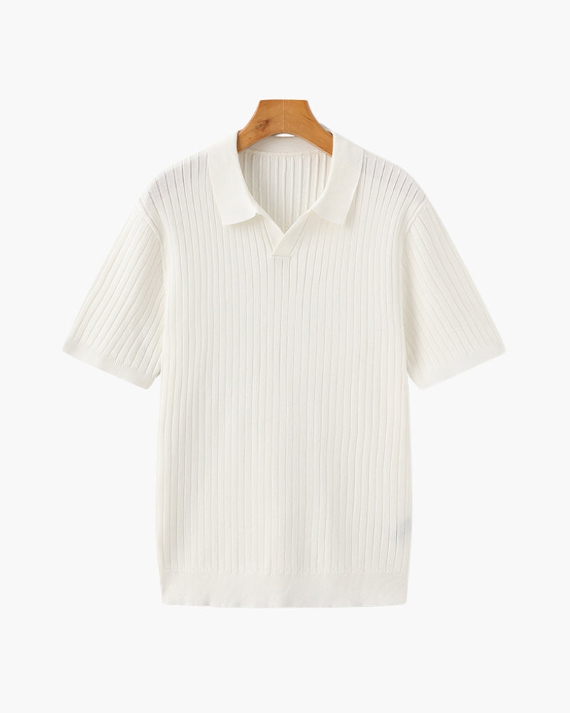 Heren Polo Shirt Kort Mouwen Fijne Katoen Stof