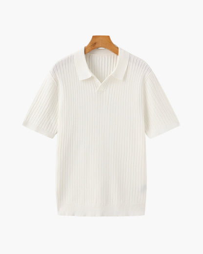Heren Polo Shirt Kort Mouwen Fijne Katoen Stof