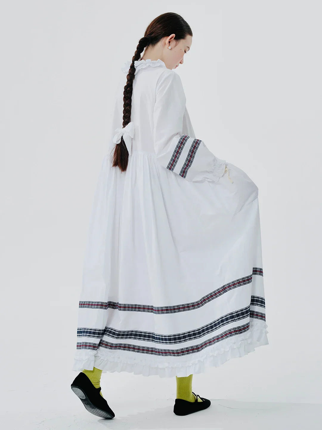 Lentejurk met Witte Kant en Bloemenprint
