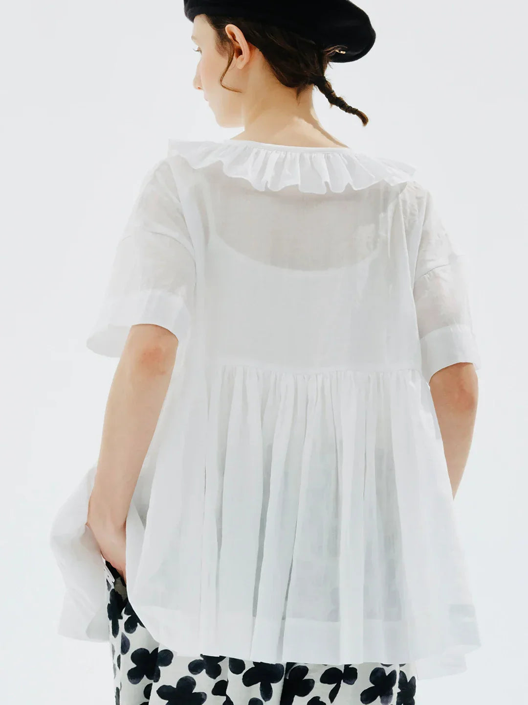 Zomerblouse Vrouwelijk Glanzend Katoen