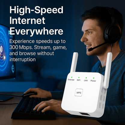 Wifi Versterker 5G Dual Band 300Mbps Tot 1000ft WPS