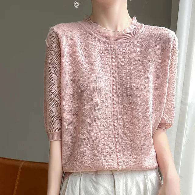 Dames Top Kanten Elegant Mode