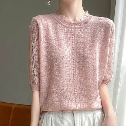 Dames Top Kanten Elegant Mode