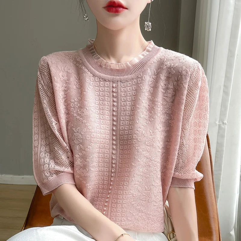 Dames Top Kanten Elegant Mode