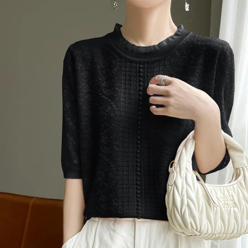 Dames Top Kanten Elegant Mode