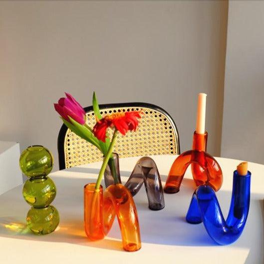 Vaas Geblazen Glas Lus Design Hydroponic Borosilicaat Gekleurd Decoratie Tafel