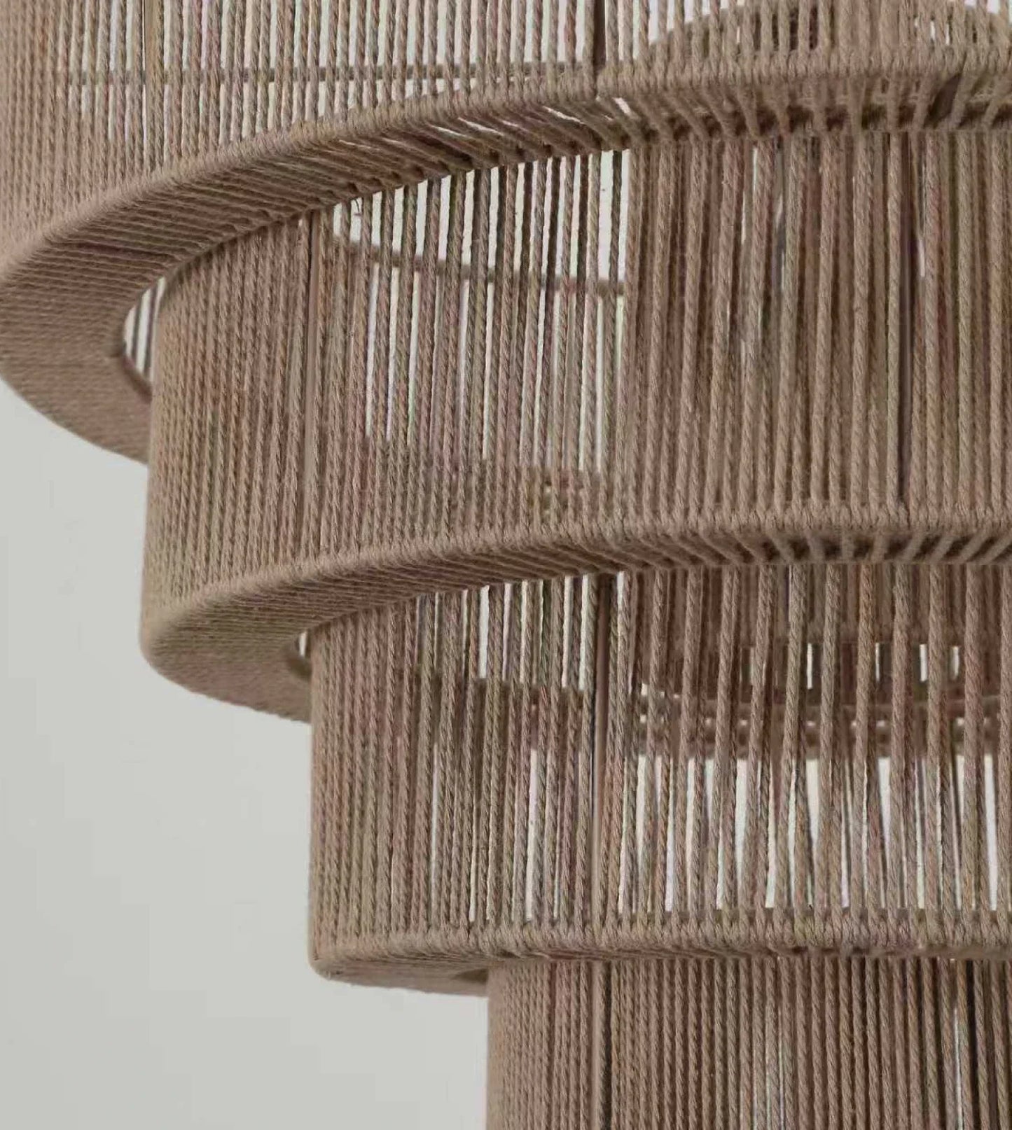 Hanglamp Gevlochten Katoen Taupe 50cm Boho Scandinavisch Verstelbaar