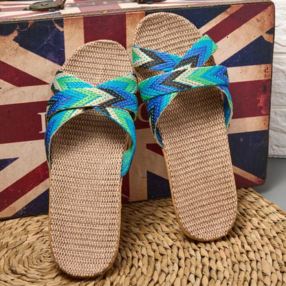 Linnen Slippers Lichte Comfortabele Thuis