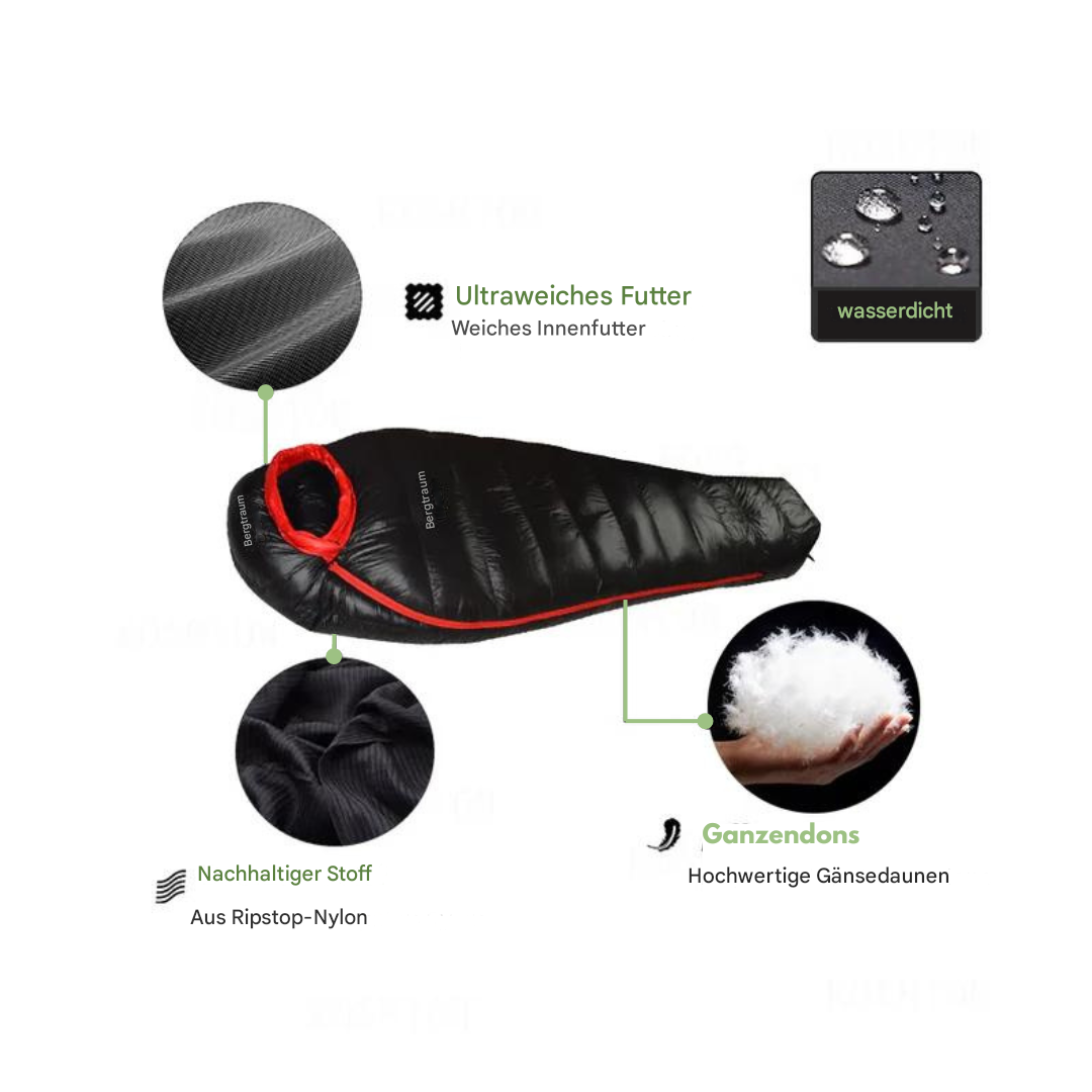 Winterschlafsak Dons 400-1200g Waterdicht Compact Outdoor Trekking Camping Reiszak Wandelen Bergbeklimmen