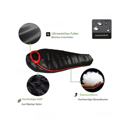 Winterschlafsak Dons 400-1200g Waterdicht Compact Outdoor Trekking Camping Reiszak Wandelen Bergbeklimmen