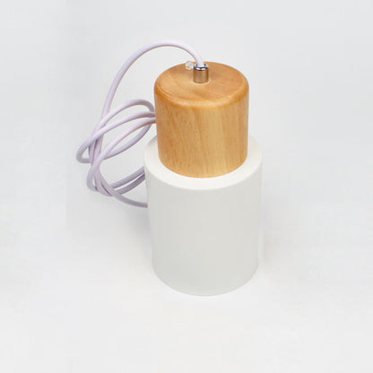 Hanglamp Cilinder IJzer Hout Geborsteld Nikkel E27 Scandinavisch Woonkamer Eetkamer