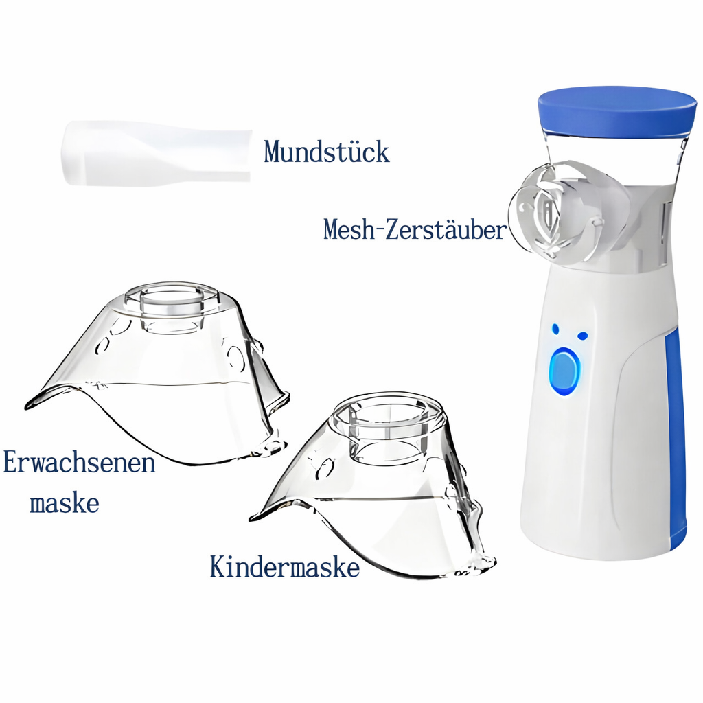 Draagbare Inhalator voor Thuis en Onderweg - Verstuivingsapparaat voor Kinderen en Volwassenen - Oplaadbaar via USB