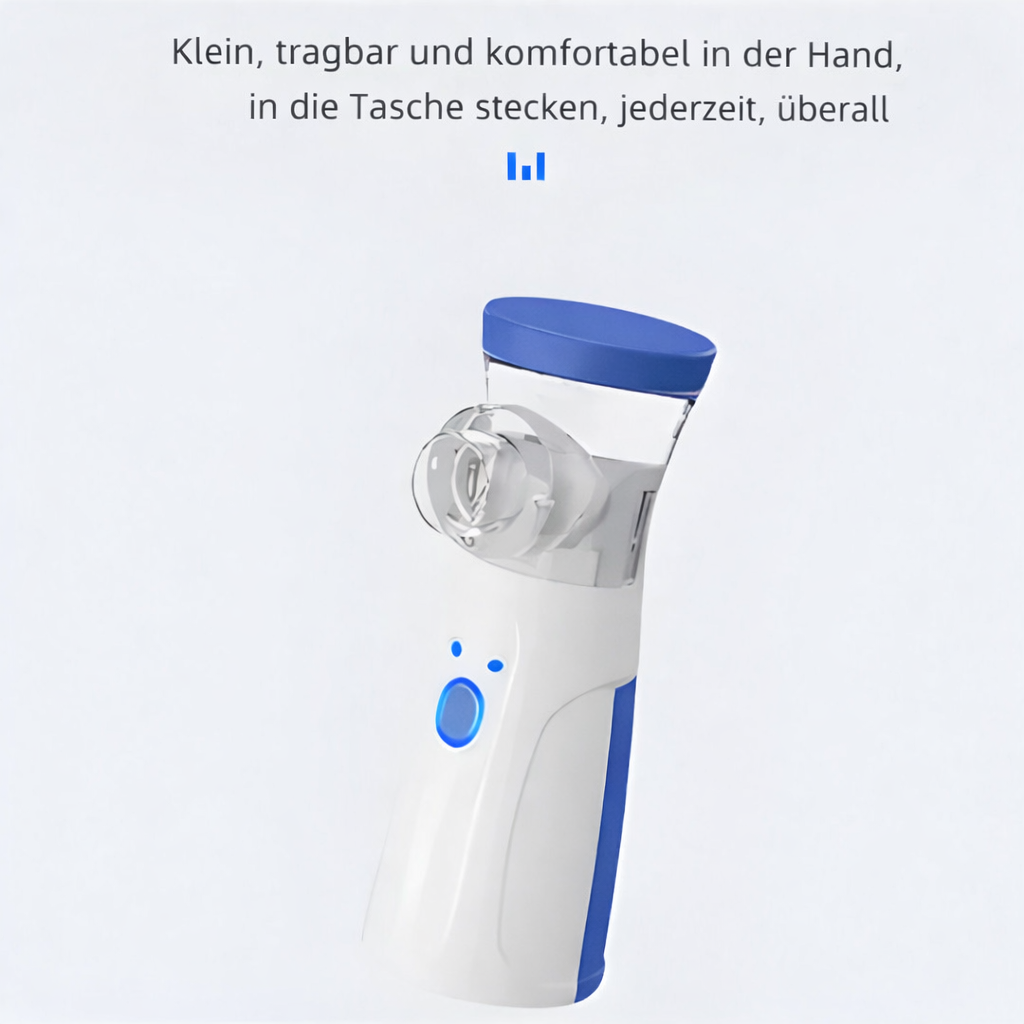 Draagbare Inhalator voor Thuis en Onderweg - Verstuivingsapparaat voor Kinderen en Volwassenen - Oplaadbaar via USB