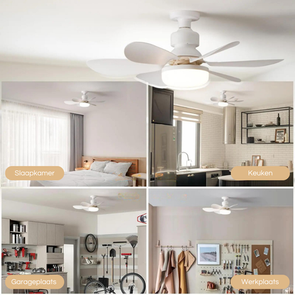 Plafondventilator met Verlichting – Verstelbare Windsnelheid & LED – 3 Snelheden – Afstandsbediening – Geruisloze Motor – Modern Design