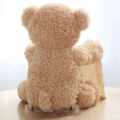 Interactieve Knuffelbeer Peek-a-boo Polyester Pluche 30cm 6 Zinnen Beweegbare Armen Baby Speelgoed Buikligtijd Kraamcadeau AAA Batterij