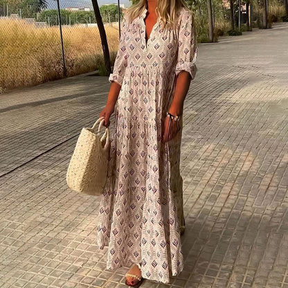 Boho Maxi Jurk Elegante Zomerjurk voor Vrouw